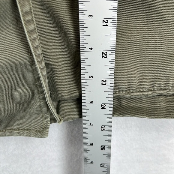 LOFT Outlet Embroidered Utility Jacket Sz M Green Drawstring Zip/Snap Front - Picture 12 of 13